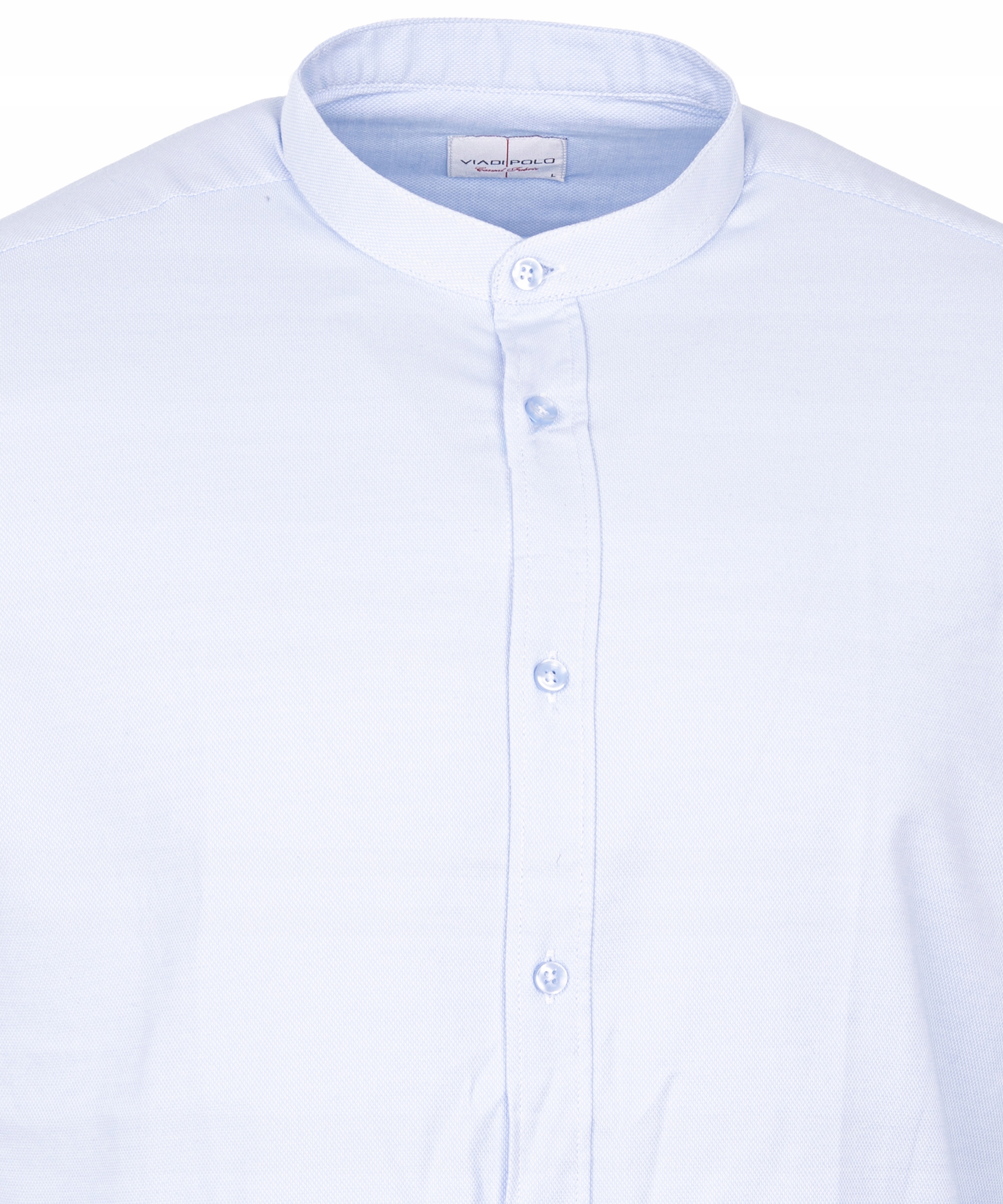 KOSZULA MĘSKA bawełna BŁĘKITNA stójka L REGULAR