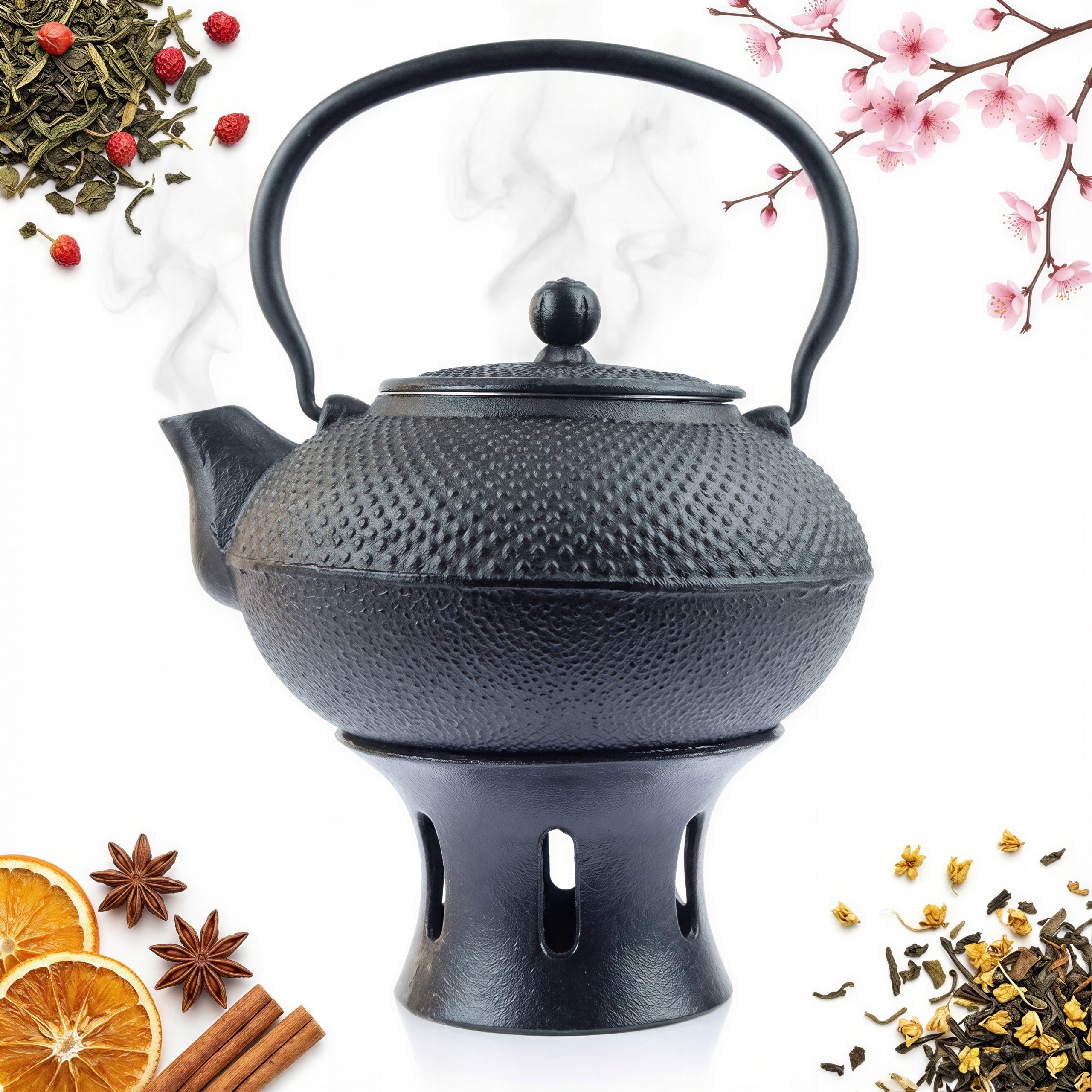 Konvice 1,5 L Imbrzk Vařič Čaje Litinový Set Ohřívač