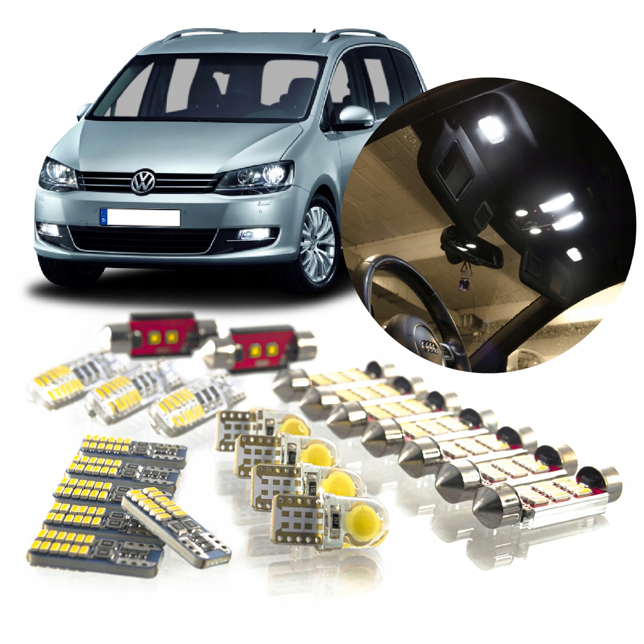 Volkswagen Sharan – Sada Led Osvětlení Interiéru! Vip