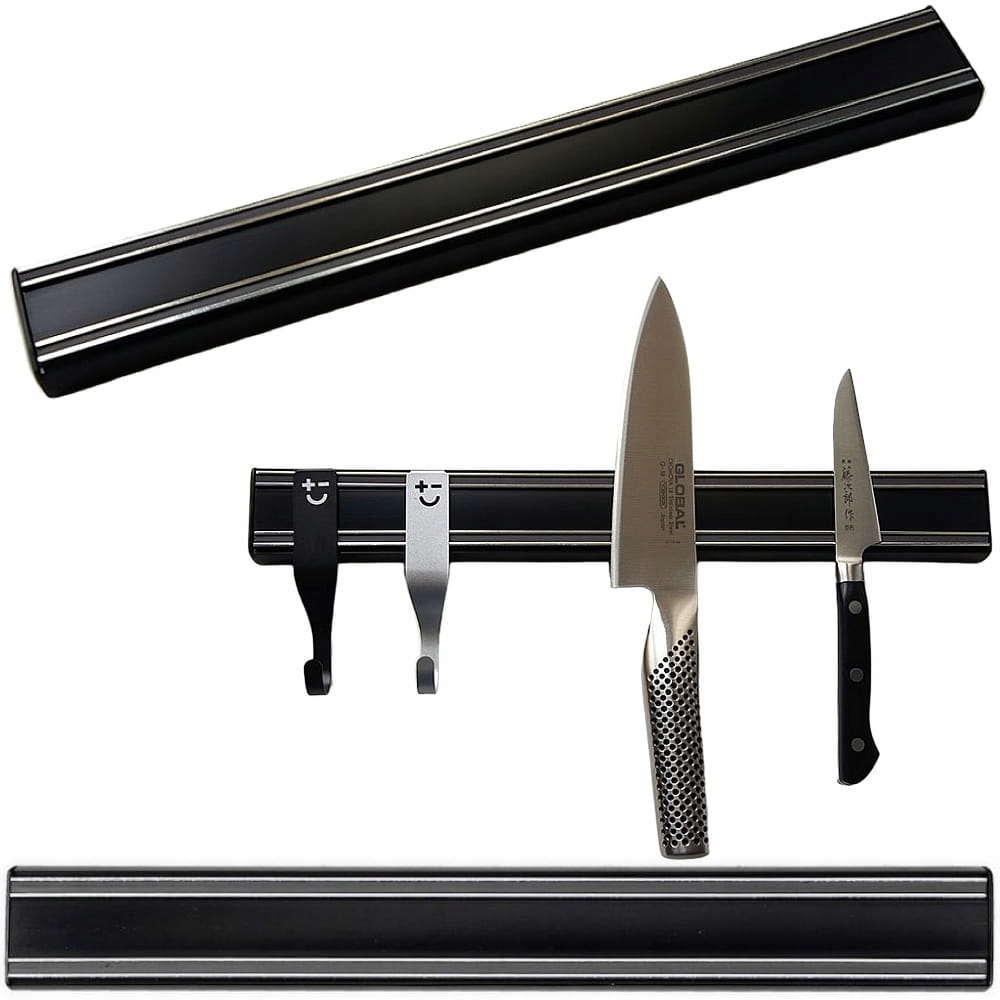 Bisbell Kovová magnetická lišta na nože čierna 35 cm 350 mm B44X35