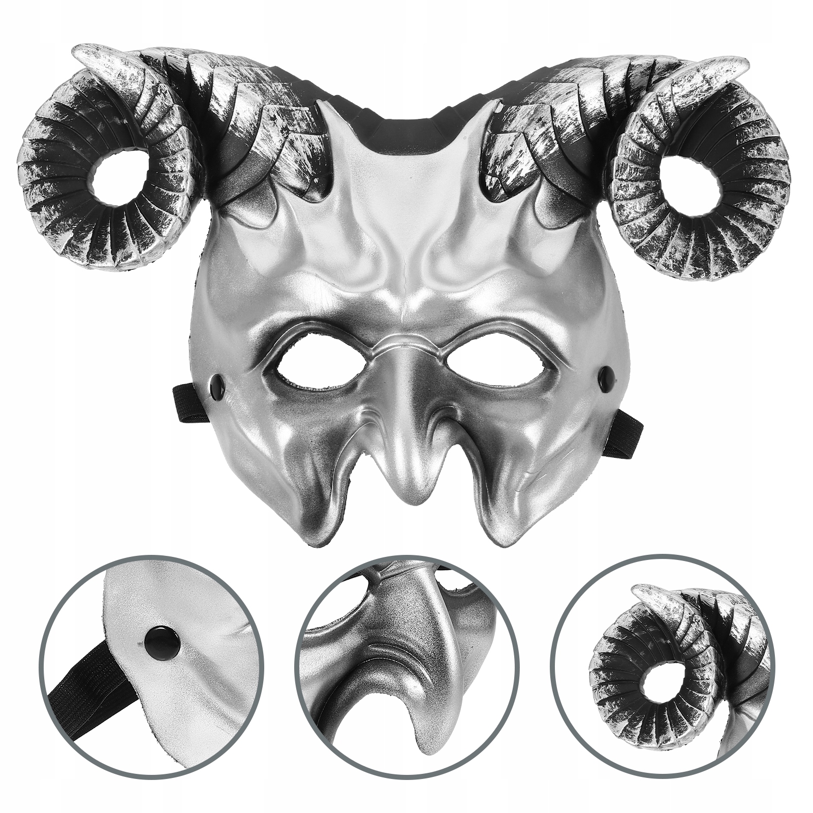 HALLOWEENOWA MASKA ROGOWA MASKA Wiek dziecka 18 lat +