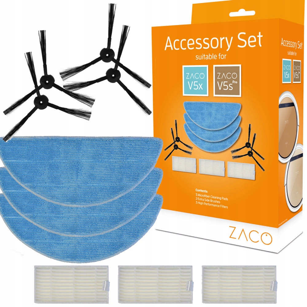 Zaco V5x V5S Pro Sada originálneho príslušenstva pre robotický vysávač