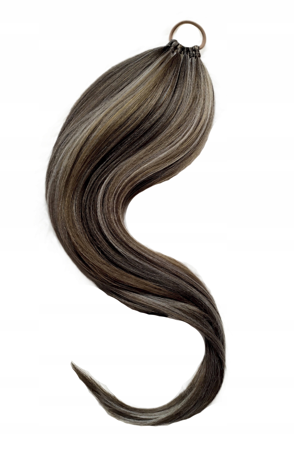 Připínací poník na gumičce, Kuc-Gumka, Příčesek, hnědý, Ořechová Dáma, 50 cm