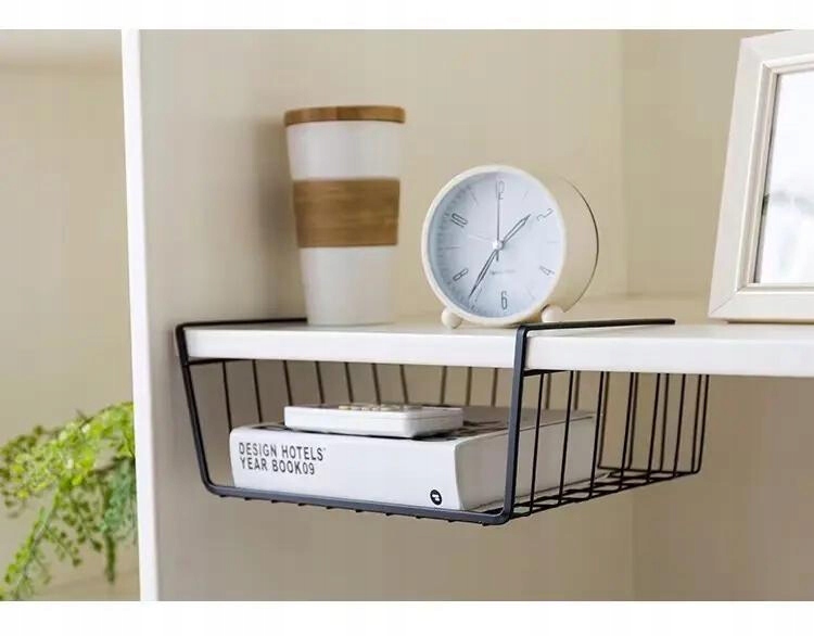 KOSZYK PODWIESZANY POD PÓŁKĘ BIURKO ORGANIZER CZARNY METALOWY POJEMNIK 30CM Producent Domex