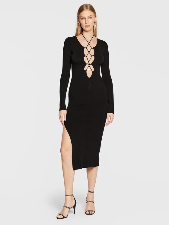 Koktejlové Šaty Patrizia Pepe černé, úzkého střihu