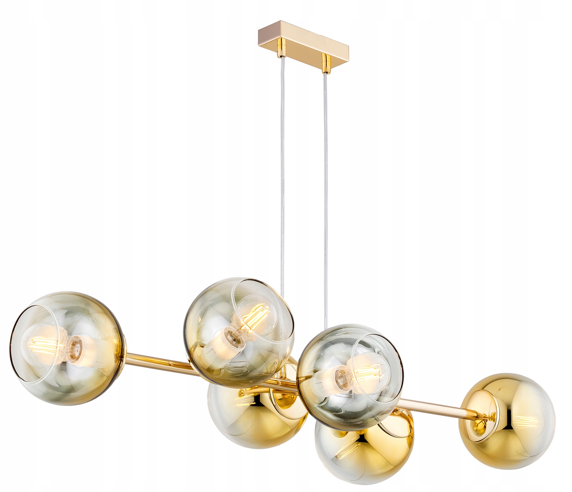 Lampa Wisząca Sufitowa Złota Żyrandol Kule Astra Led E27