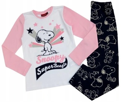 

Piżama dziewczęca z długim rękawem Snoopy 146