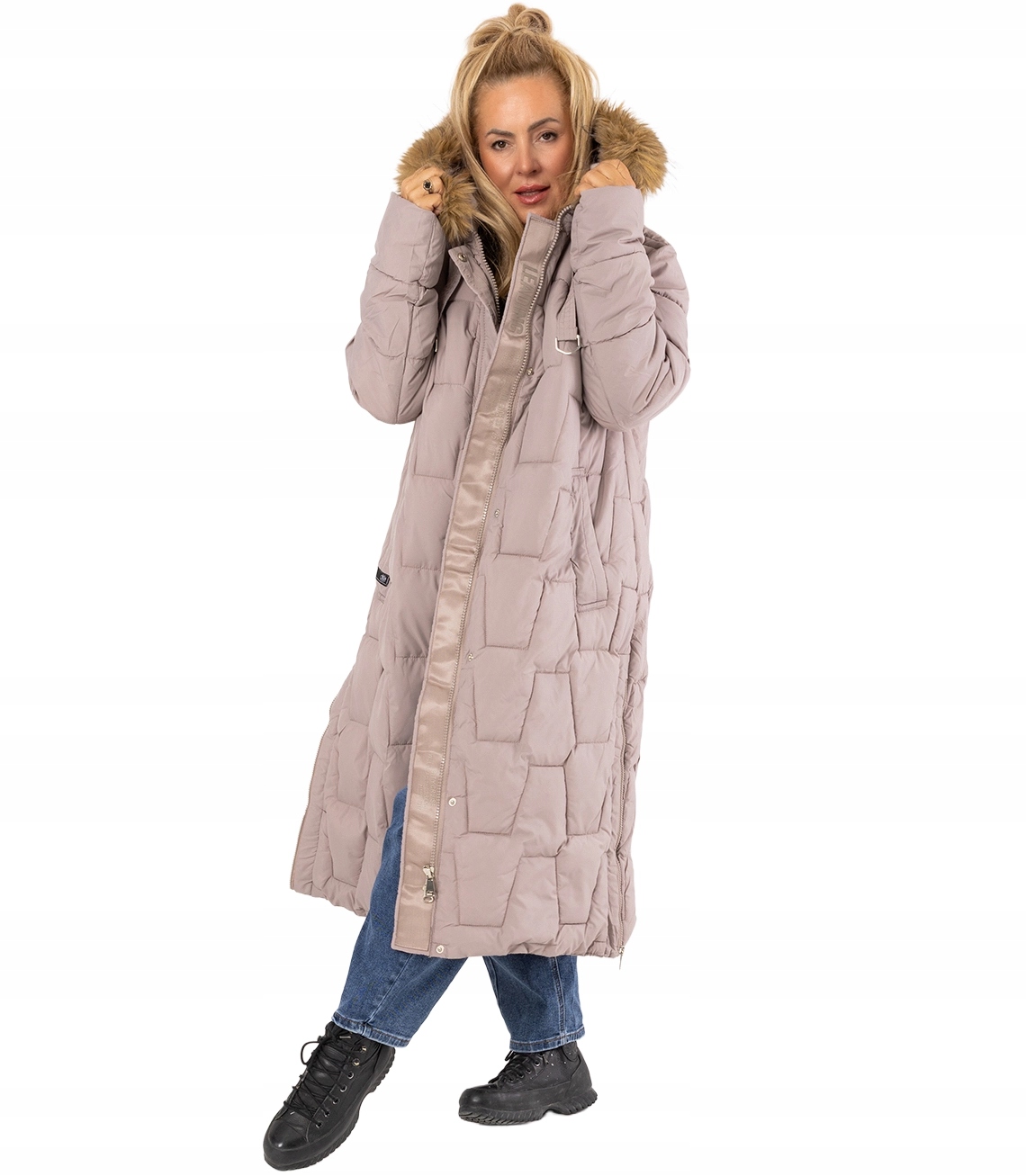 Dlouhá zimní bunda s prošívaným kabátem Urban Long Puff Agrafka M