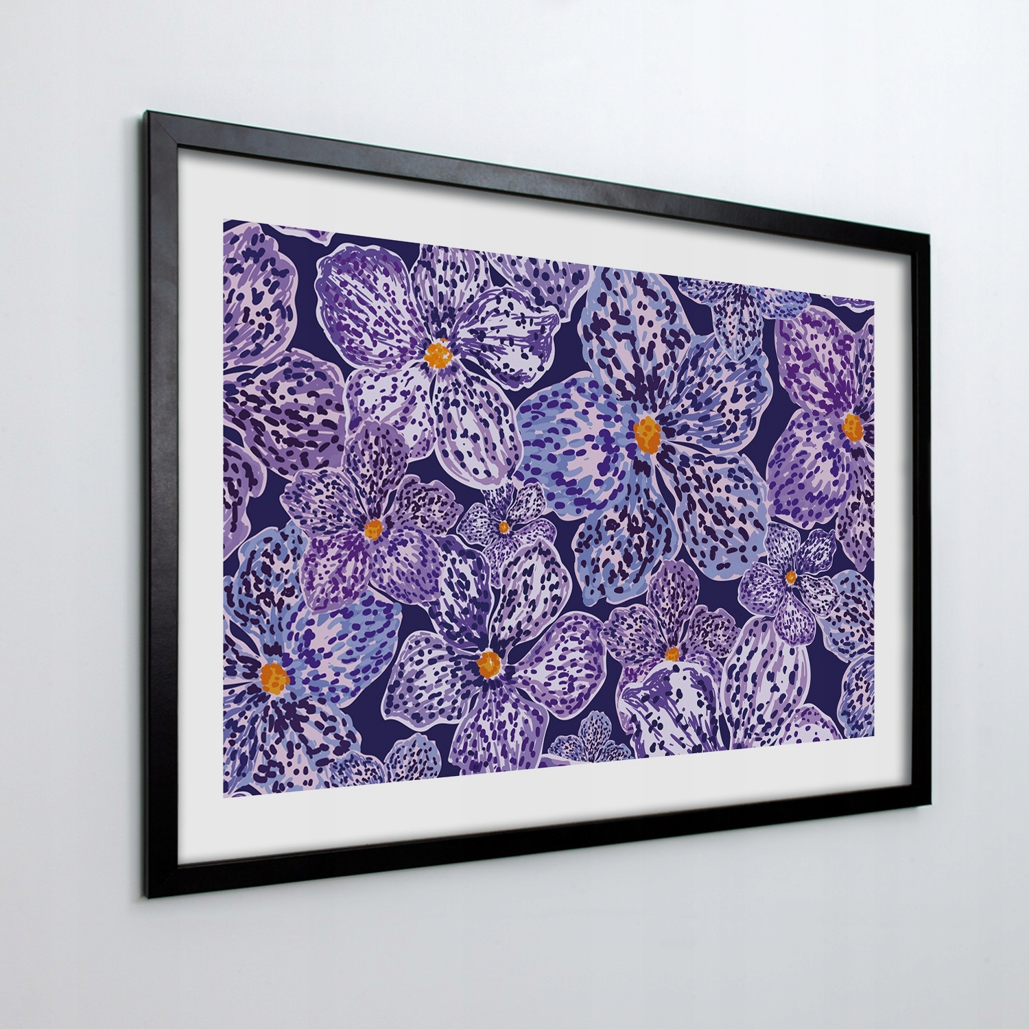 Fotoobraz v ráme na stenu Kvety vzor 70x50 cm