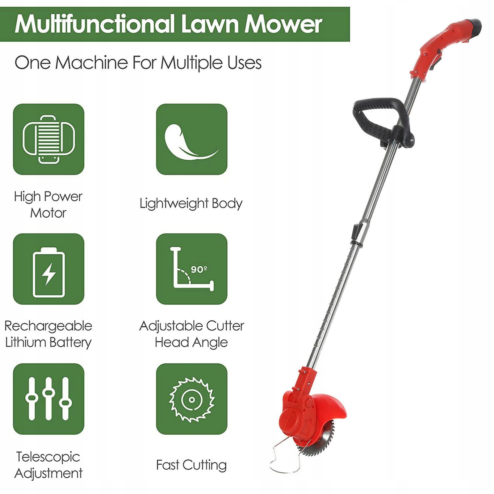 amleso Cordless Grass String Trimmer Adjustable Handle Brush Cutter 12V Kod producenta DJHFDBD541
