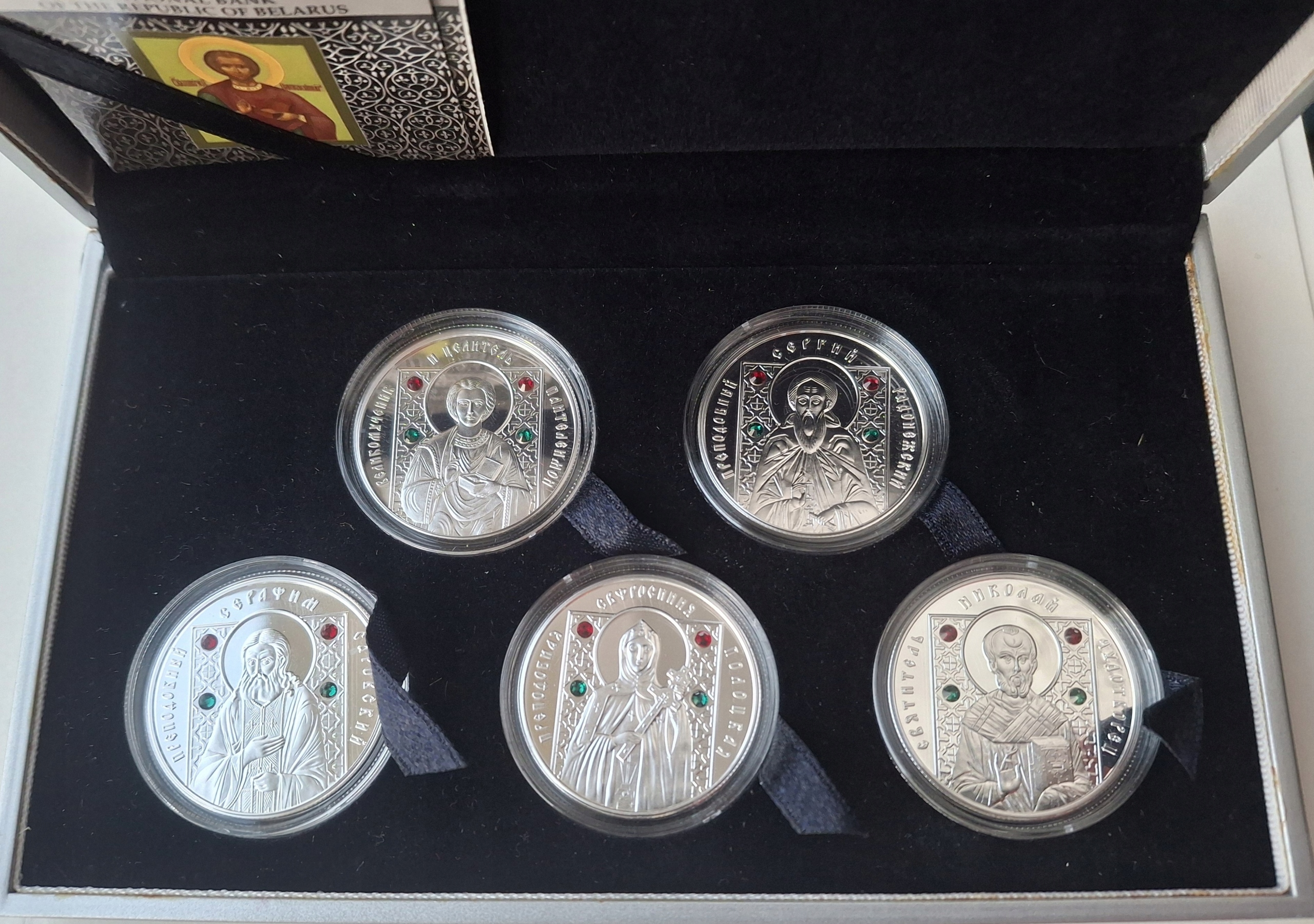 10 RUBLI - ŚWIĘCI PRAWOSŁAWNI - ZESTAW 5 MONET - BIAŁORUŚ