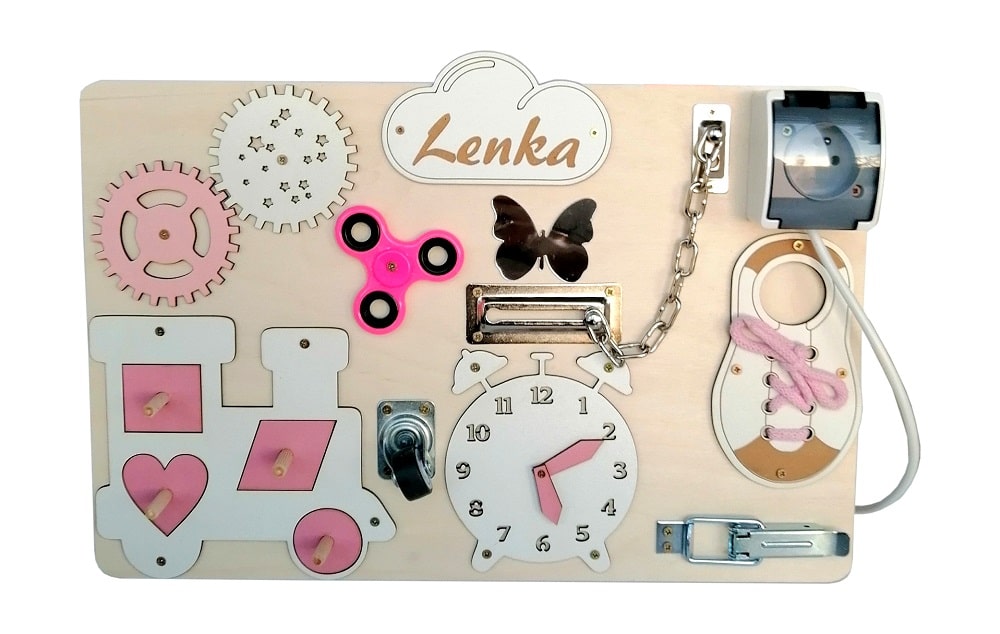 

Tablica Manipulacyjna Sensoryczna Diy imię dziecka
