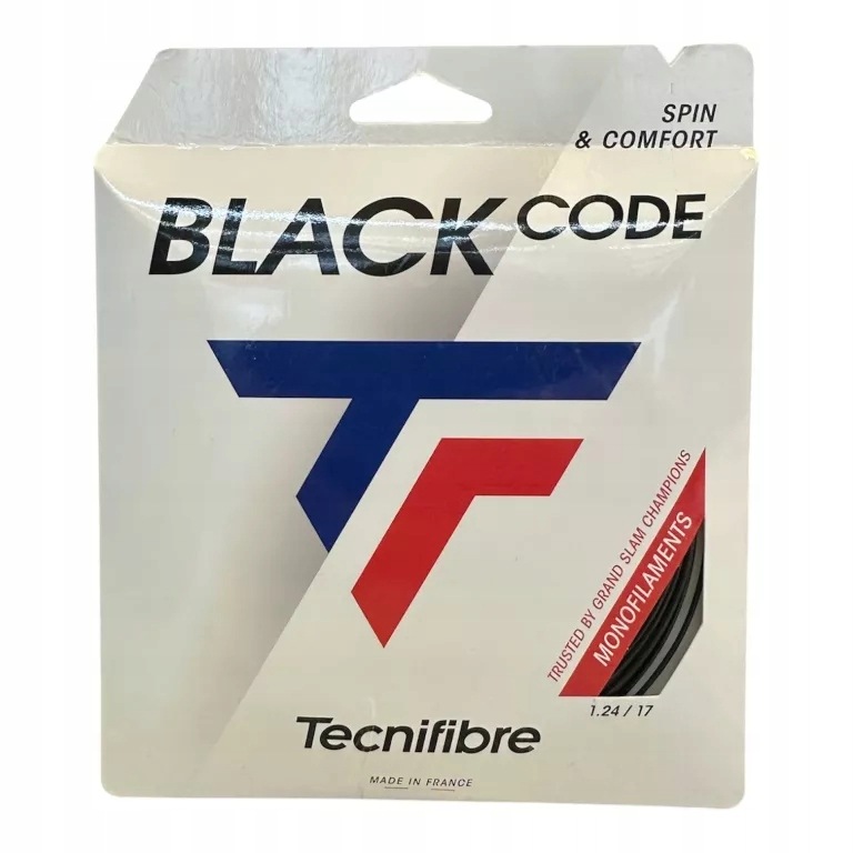 Naciąg Tenisowy Tecnifibre Black Code 1.24/17 Czarny