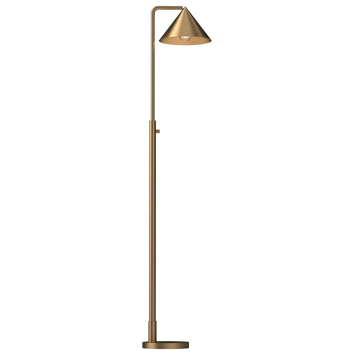 Moderná stojaca lampa so zlatým kužeľovitým tienidlom 148 cm Alora Mood