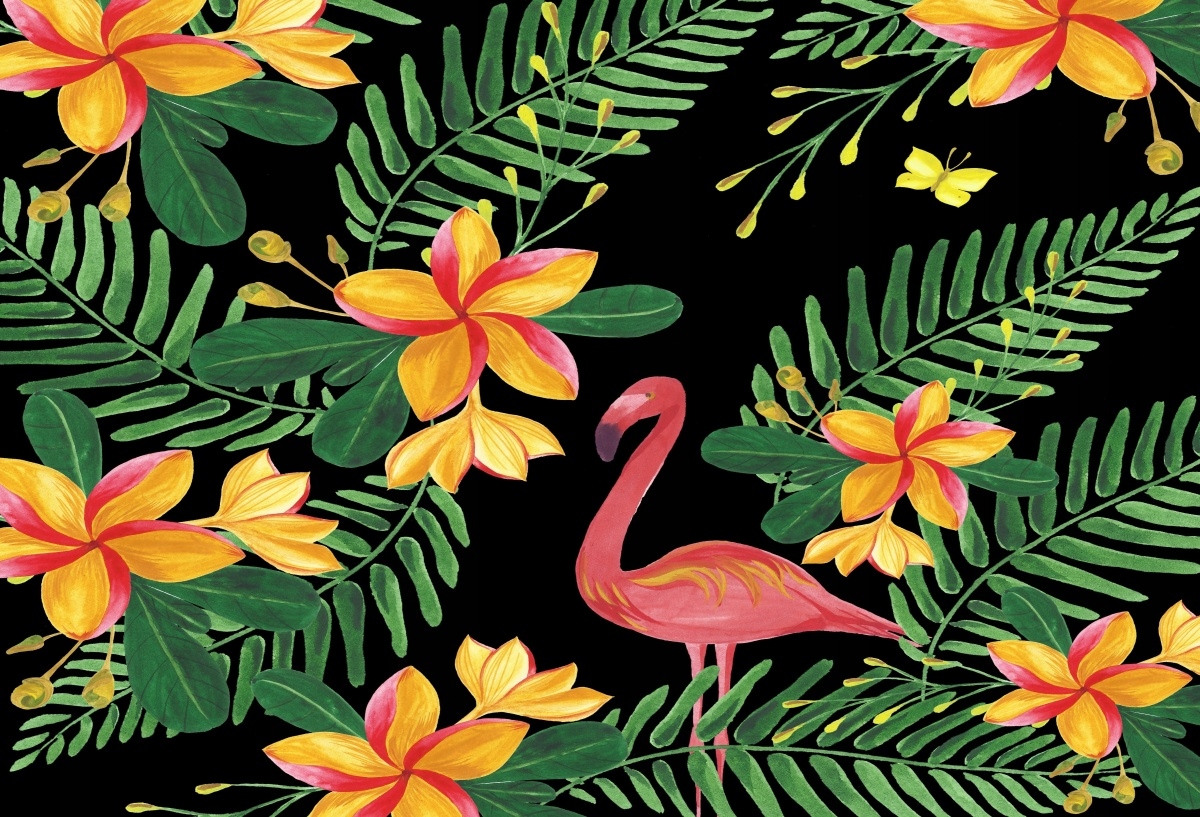 

Fototapeta Flizelinowa Kwiaty Flamingi - 104x70