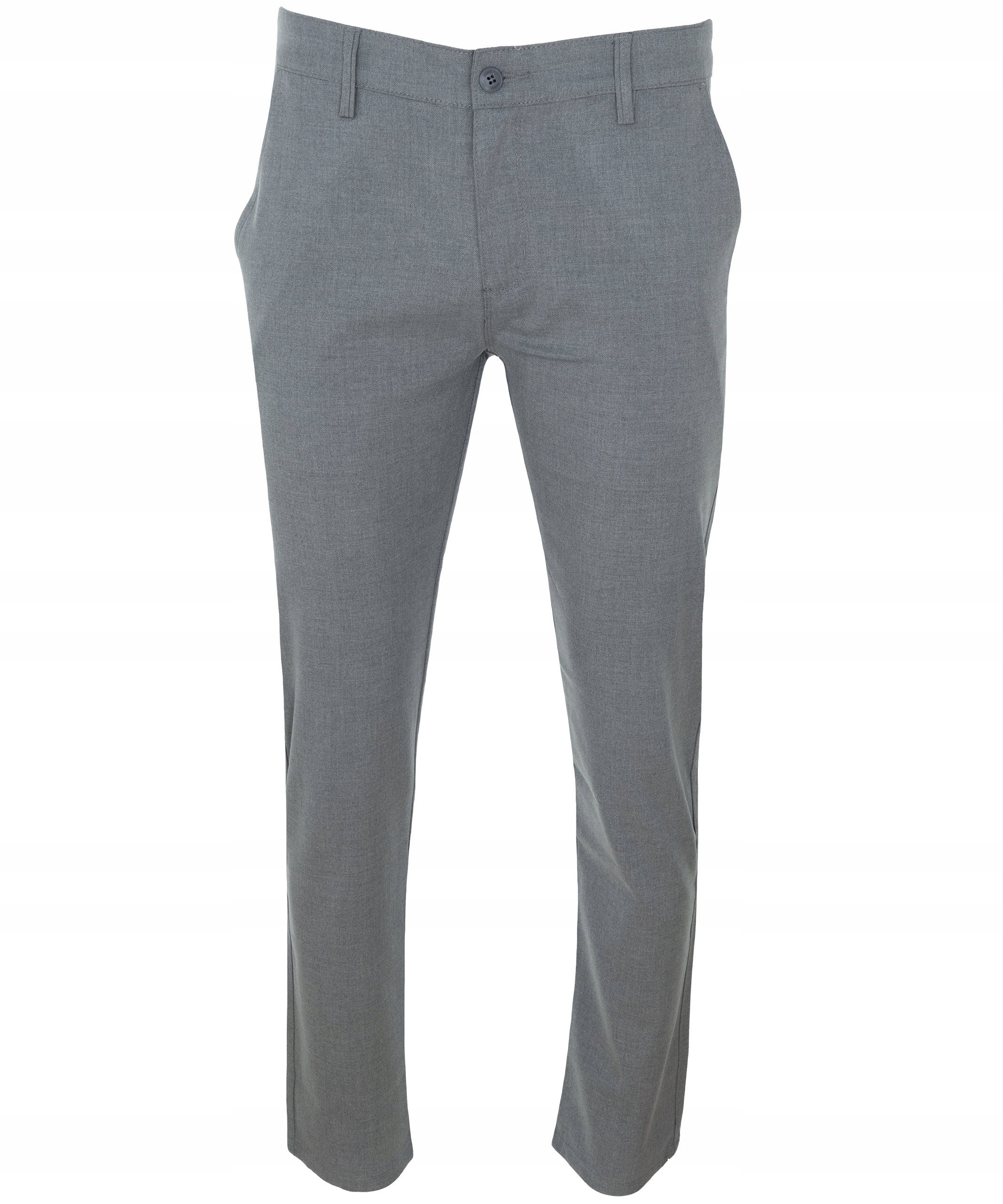 SPODNIE MATERIAŁOWE ELEGANCKIE JASNO-SZARE GŁADKIE W39 Materiał dominujący bawełna