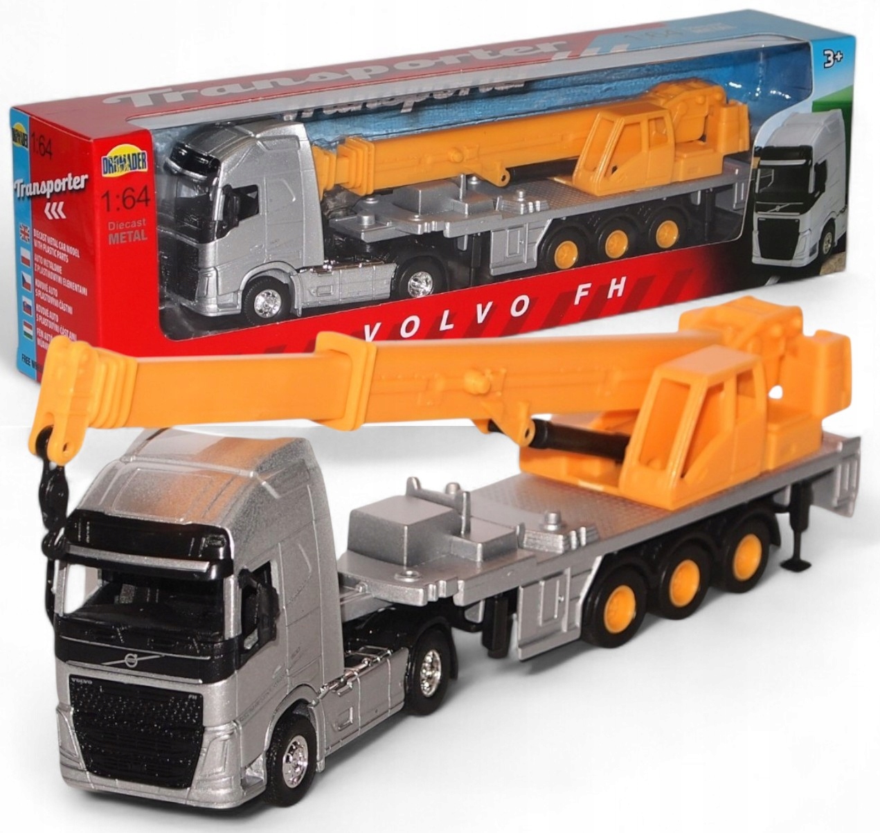 METALOWA CIĘŻARÓWKA TIR VOLVO VH DŹWIG RUCHOMY ŻURAW