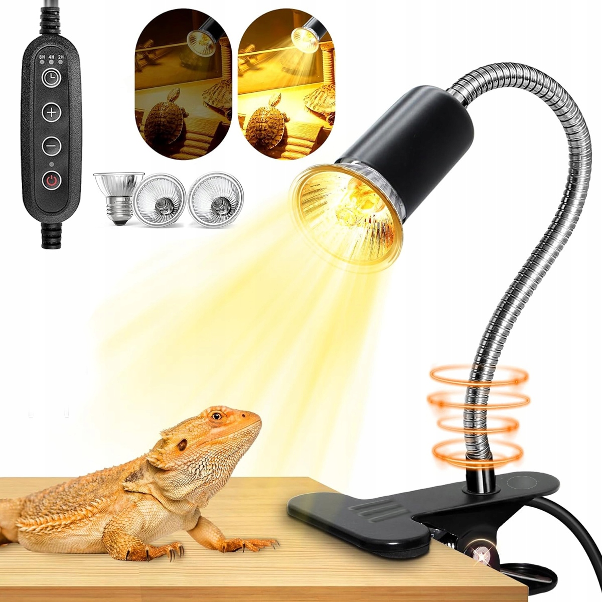 Topná Lampa Želva 3 Žárovky Uva Uvb Topná Lampa Pro Terarijní Plazy