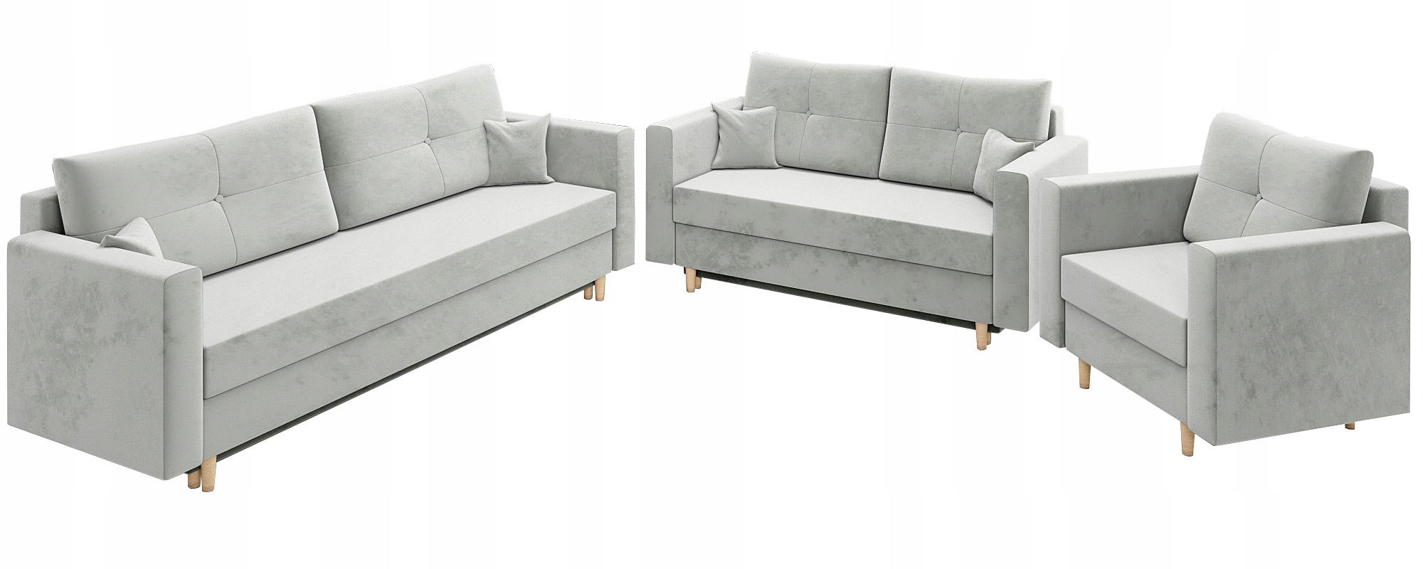 KOMPLET WYPOCZYNKOWY LISA 3+2+1 Kanapa Sofa Fotel