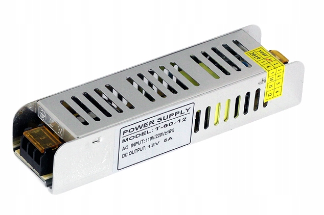 Zasilacz LED montażowy 60W 8,3A modułowy SLIM 12V