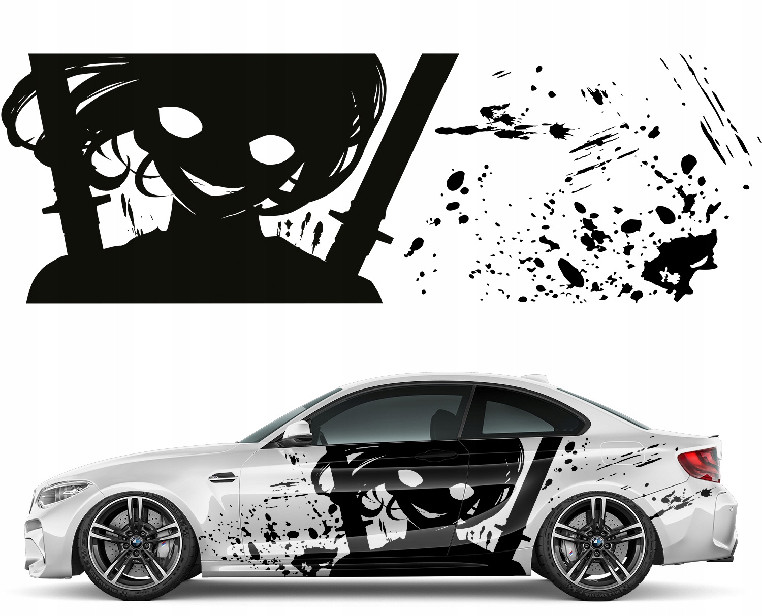 NAKLEJKA na Auto MOTYW DARKNESS 88cm x 545cm