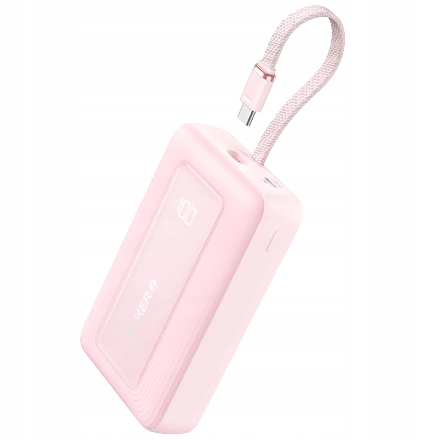 Powerbanka Anker Zolo 20000MAH 30W Vestavěný Usb-c Kabel Růžová