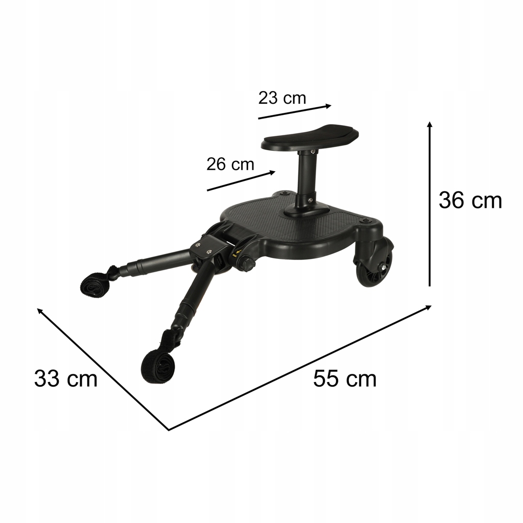 DOSTAWKA DO WÓZKA Z SIEDZISKIEM DLA DZIECKA CZARNA Marka Kontext