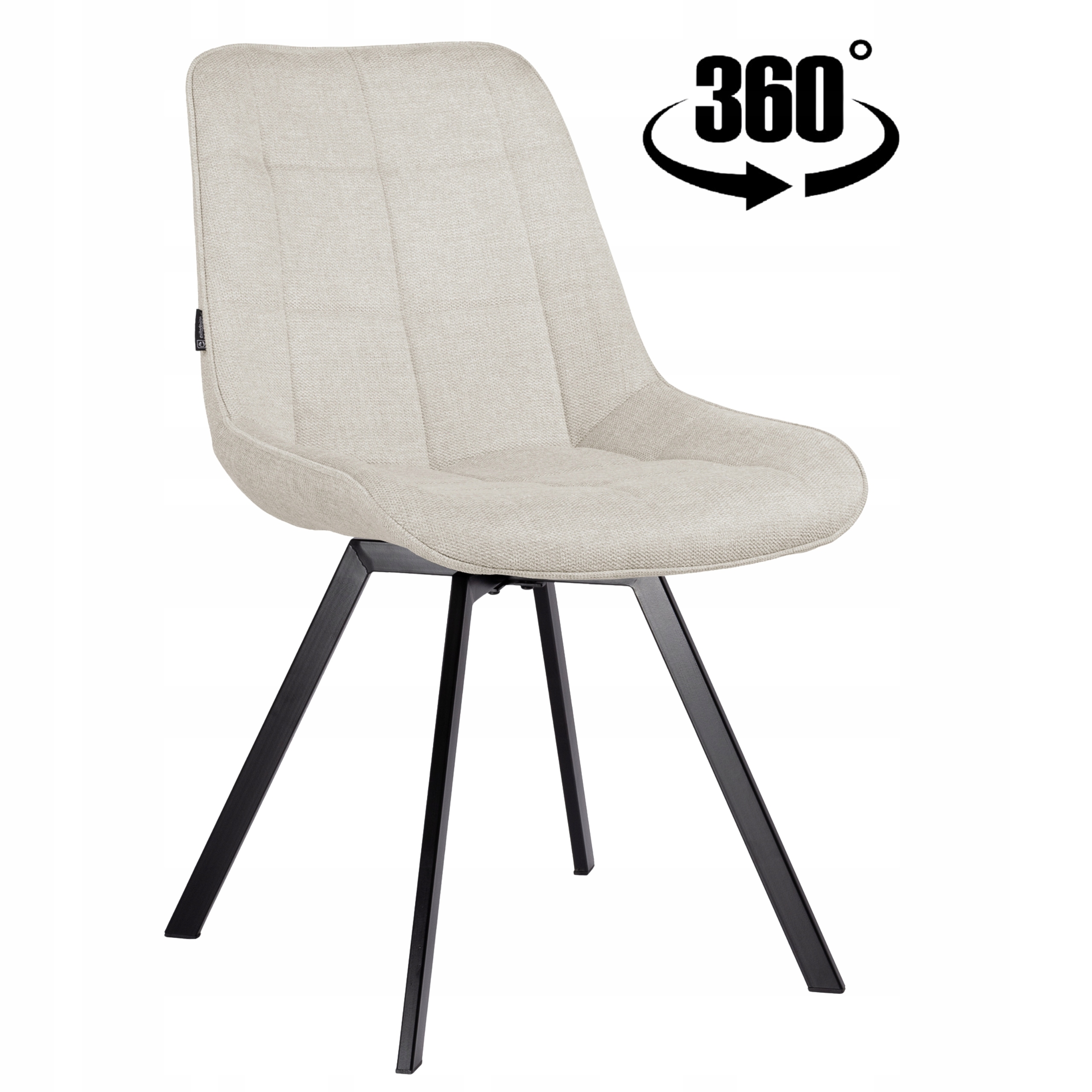 Krzesło obrotowe tapicerowane beżowe do salonu jadalni kuchni biurka Lapo