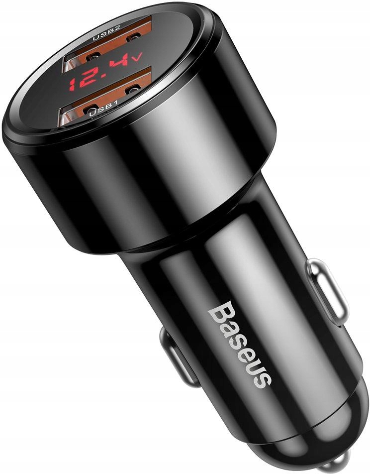 Baseus Magic CCMLC20A-01 45W 6A 2xUSB-A QC 3.0 SZYBKA ŁADOWARKA SAMOCHODOWA Zgodność ze standardem Quick Charge 3.0
