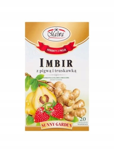 8 x Malwa Sunny Garden Bylinně-ovocný čaj zázvor 40 g