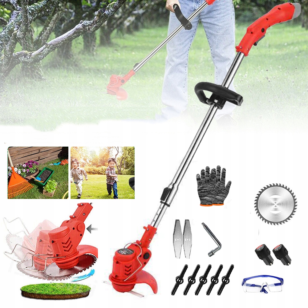 Elektrický Vyžínač Na Trávy 12V Sekačka S Nastavitelnou Teleskopickou Tyčí