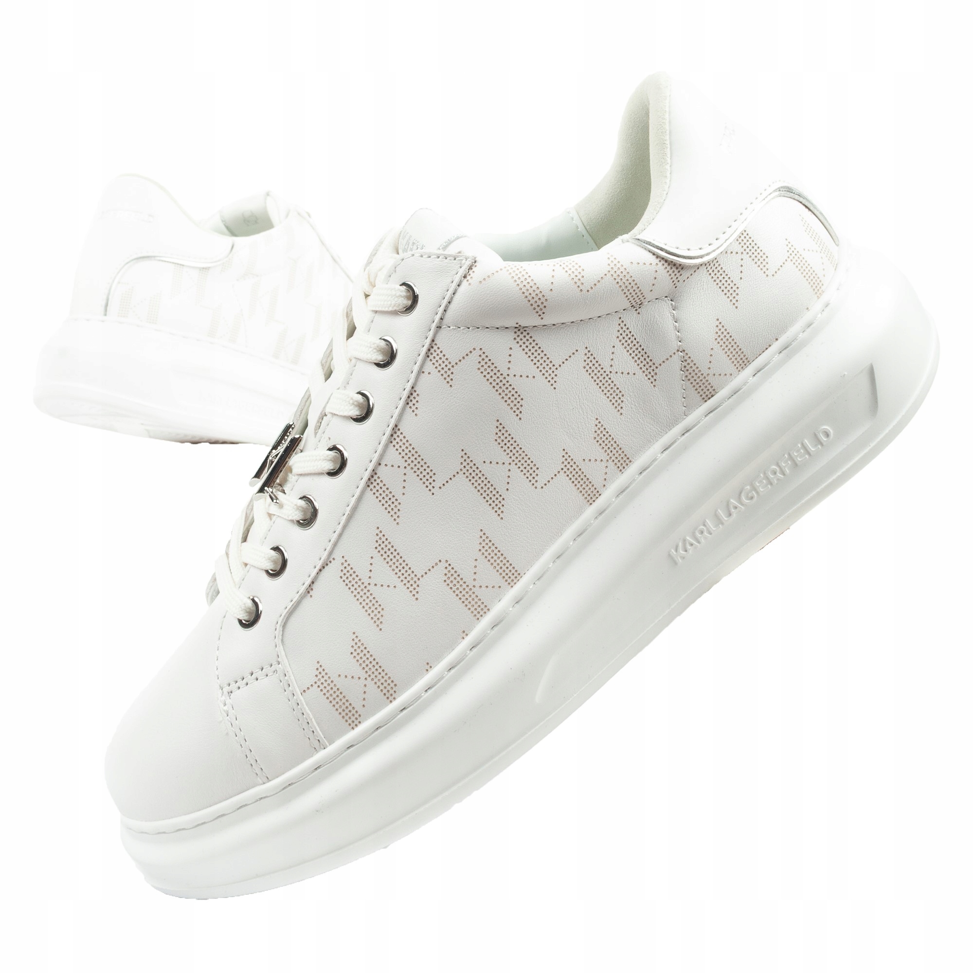 Pánské tenisky Karl Lagerfeld Kapri vel. 44, přírodní kůže, bílé