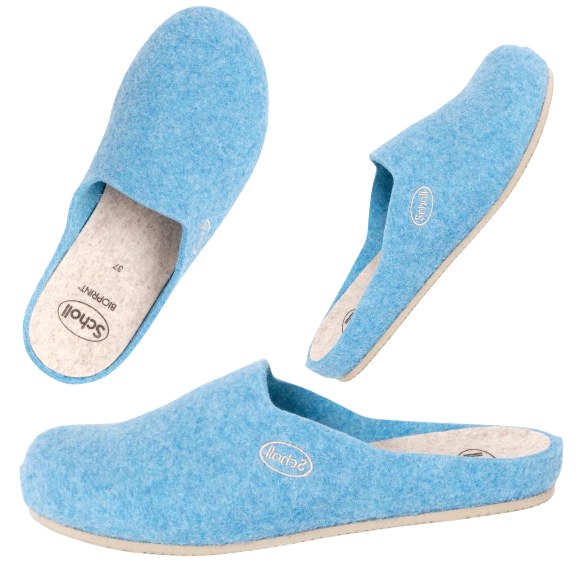 pantofle Teplé lékařské plstěné pantofle Scholl Laye Modrá 36