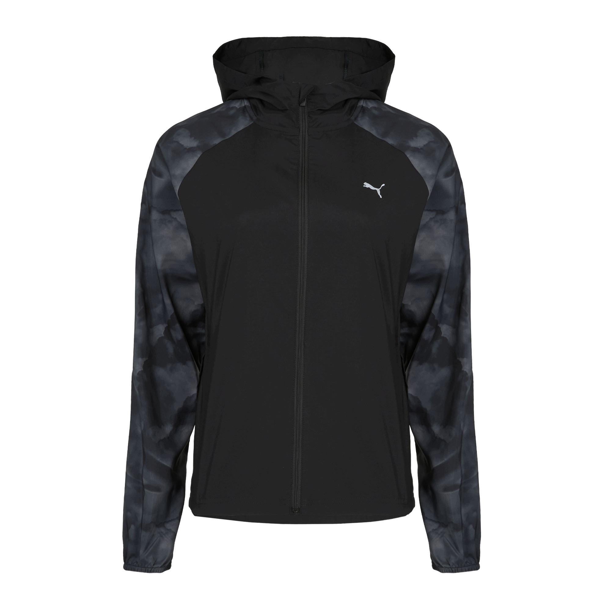 Kurtka do biegania damska Puma Run Aop Favorite Woven Jacket black