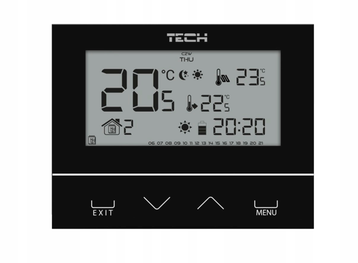 STEROWNIK REGULATOR TERMOSTAT POKOJOWY BEZPRZEWODOWY TYGODNIOWY ST-292 V2 Marka Tech