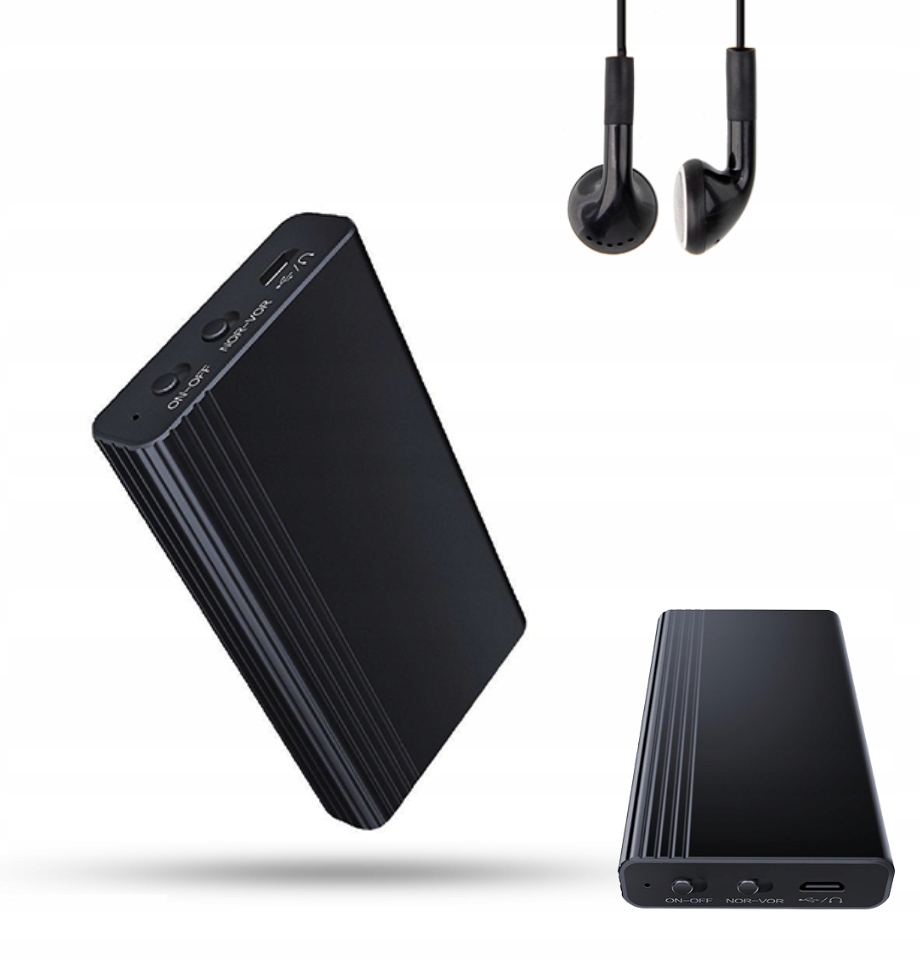 Špionážní Diktafon Odposlech Na Kartu Až 128 Gb 2 V 1 Vos 500 Hodin Magnet