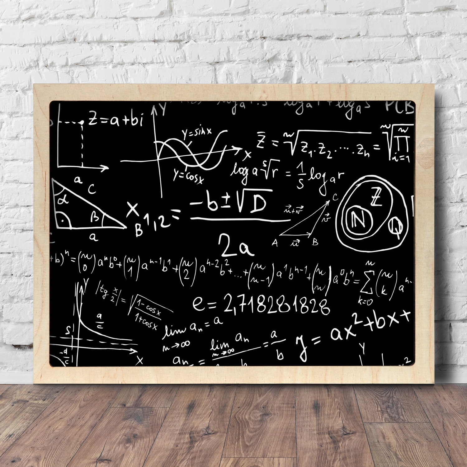 Nástěnný fotoobraz rámeček Matematika úlohy 75x55