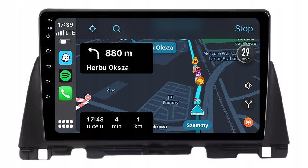 Kia Optima 2015-2020 Navigace Android Carplay Rádio Mapy 8GB/128GB Dsp