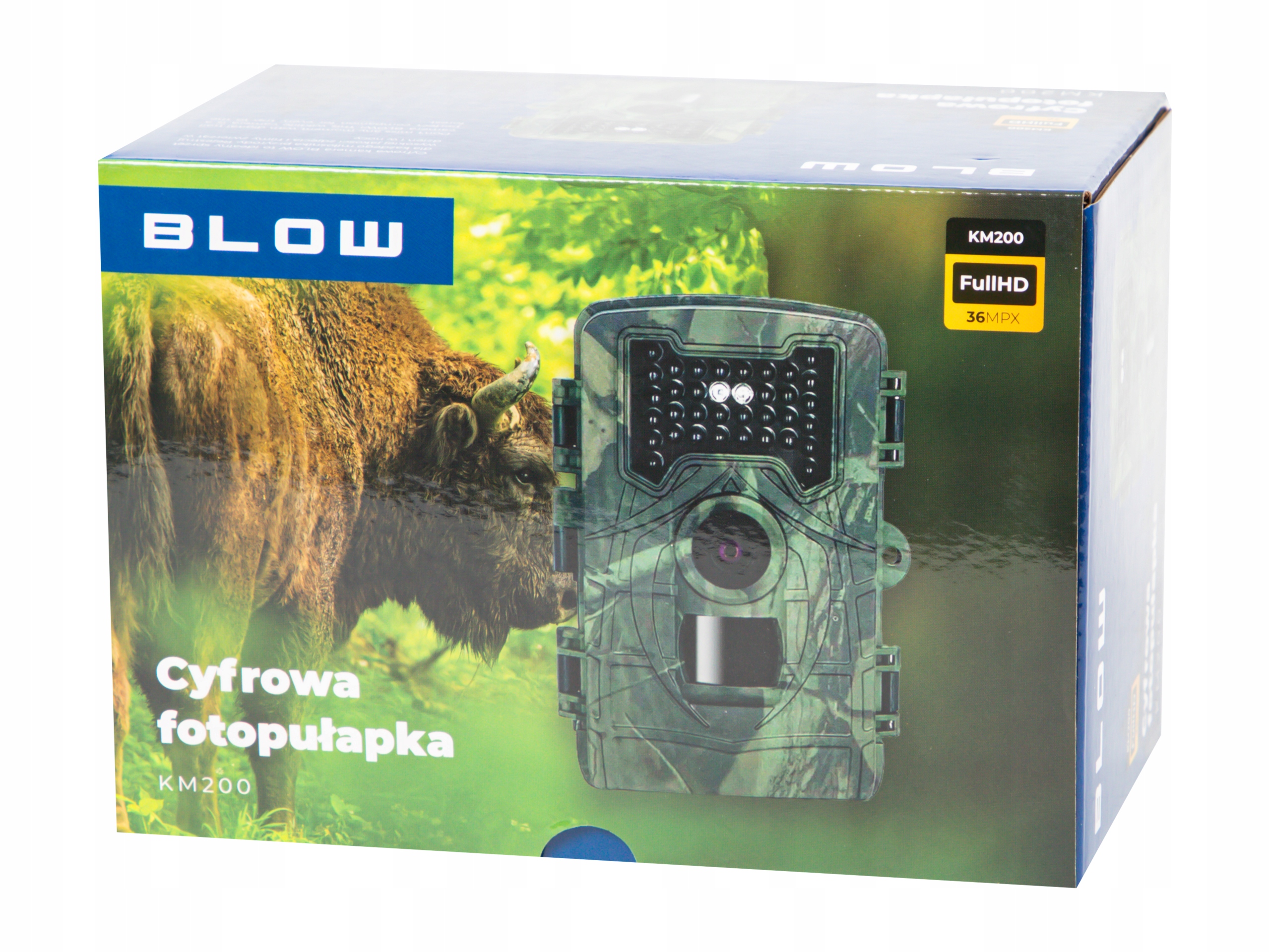 KAMERA LEŚNA FOTOPUŁAPKA MYŚLIWSKA WODOODPORNA IP66 IR DIODY 940NM 1080p Wysokość produktu 14 cm
