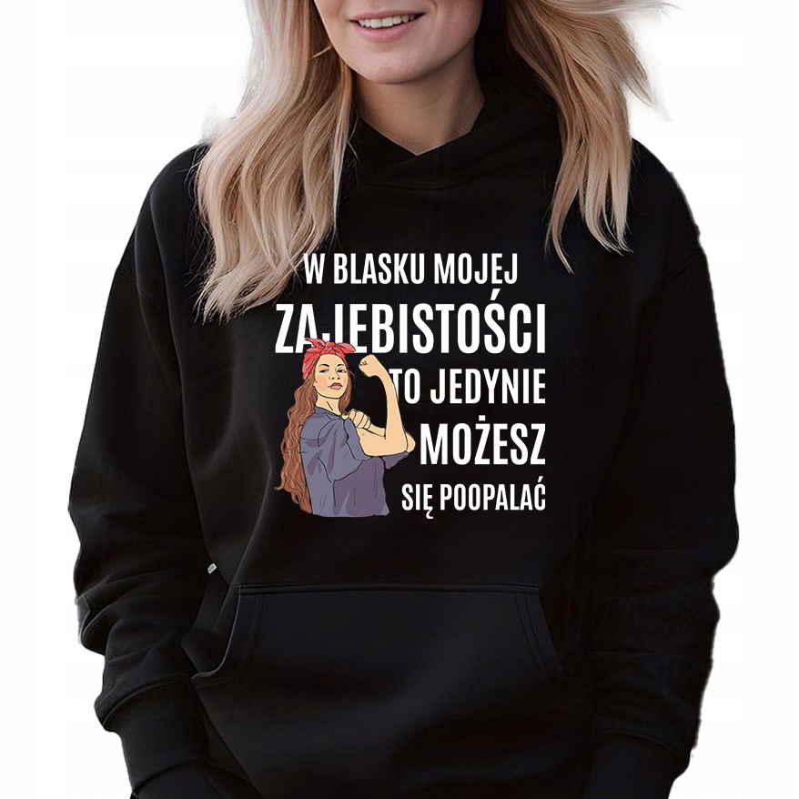 Mikina Černá Kapuce jako Dárek k narozeninám V Záři Úžasnosti XL