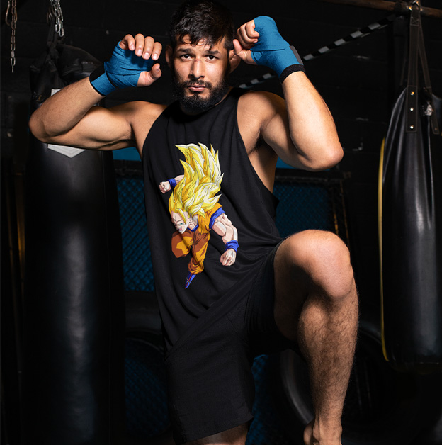 TANK TOP DRAGONBALL GOKU Dekolt okrągły