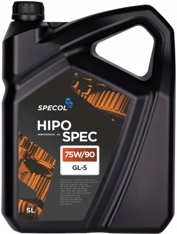 Olej Specol 75W90 5L GL5 Hipospec półsyntetyczny przekładniowy
