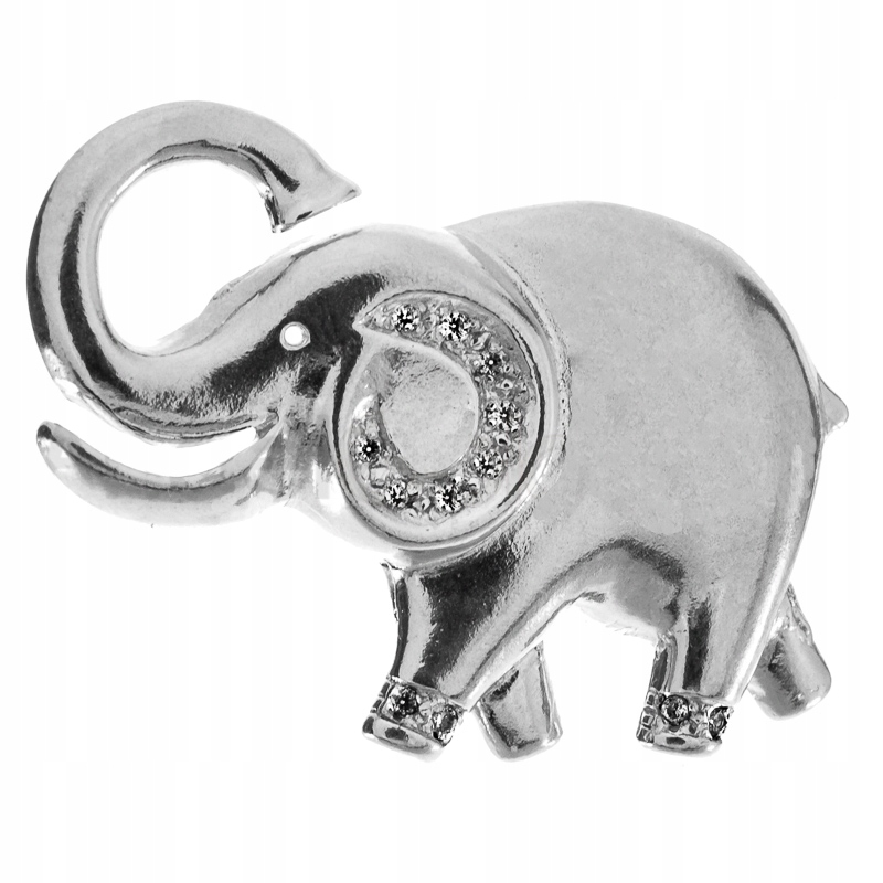 Stříbrná Brož Slon Naštěstí Slon Pr 925