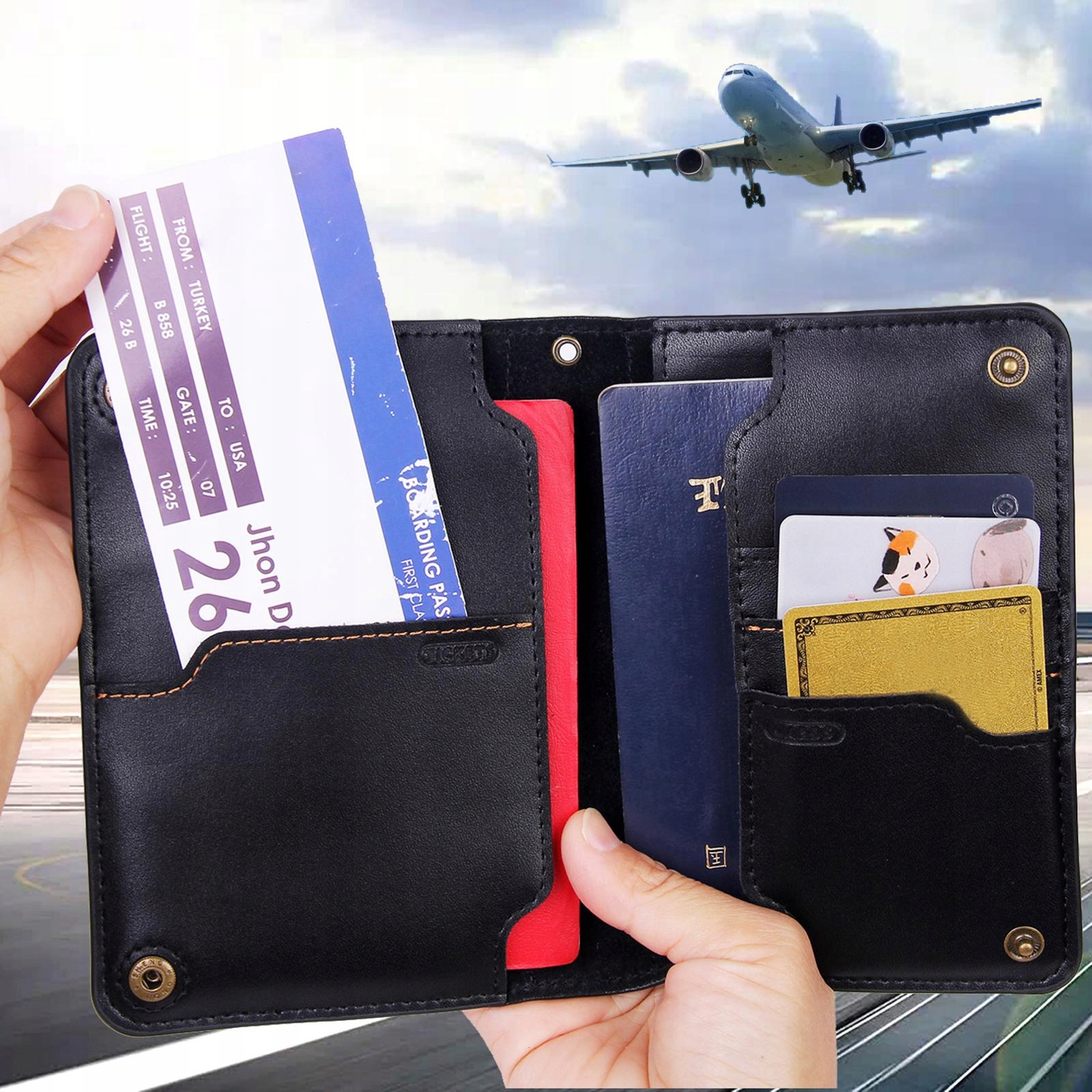 paszporty Holder Protector Cover z portfelem Snap Rodzaj brak informacji