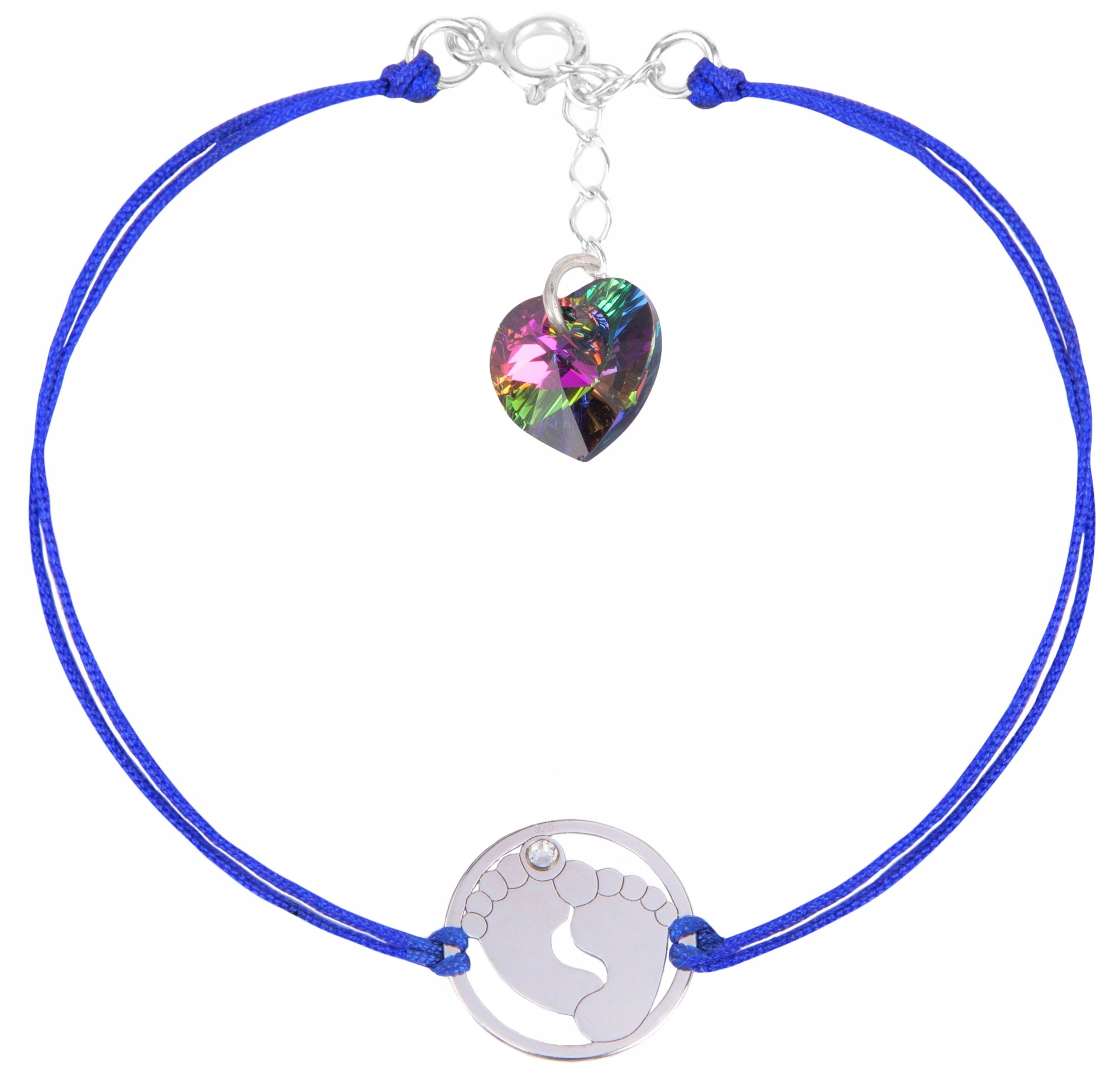 

Bransoletka stópki Swarovski el Grawer Srebro 925