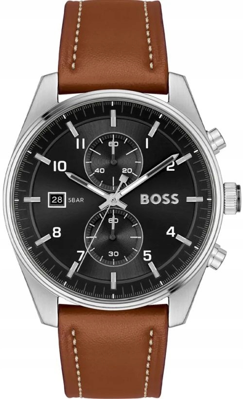 Pánské Hodinky Hugo Boss 1514161 Skytraveller Elegantní Chrono Na Opasku Box