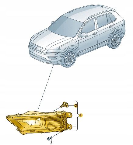 ФАРА ГАЛОГЕНКА PRZECIWMGIELNY VW TIGUAN P фото 3