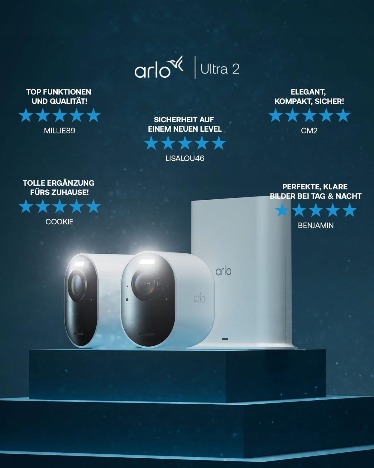 ARLO Ultra 2 XL WiFi Kamera Zewnętrzna 2szt 12M Bateria 4K UHD — miniatura 6