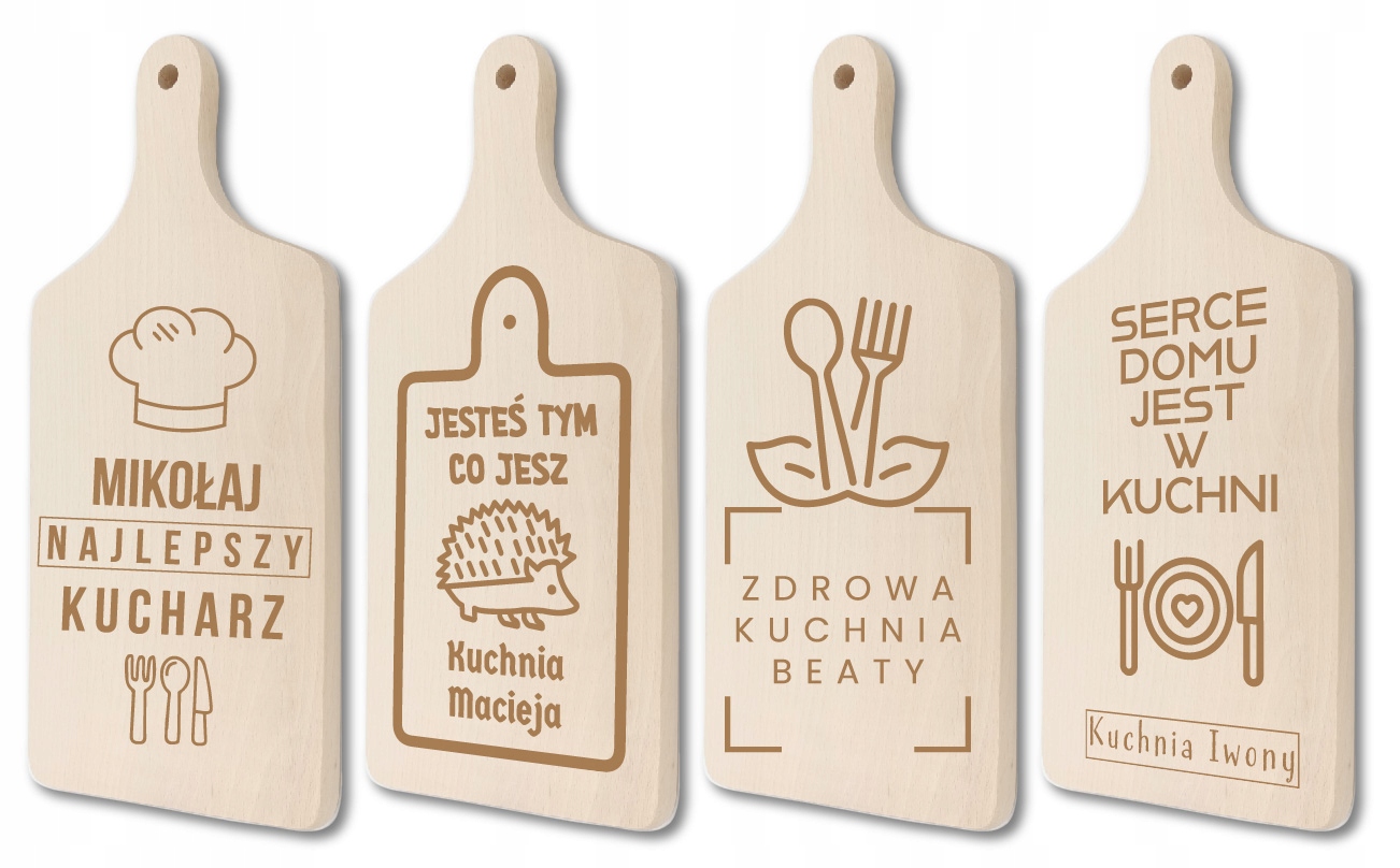 

Deska Podkładka Drewno bukowe Grawer Twój napis