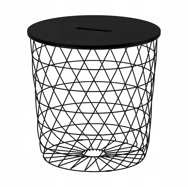Ikea Kvistbro Stolek 44 cm černý s úložným prostorem